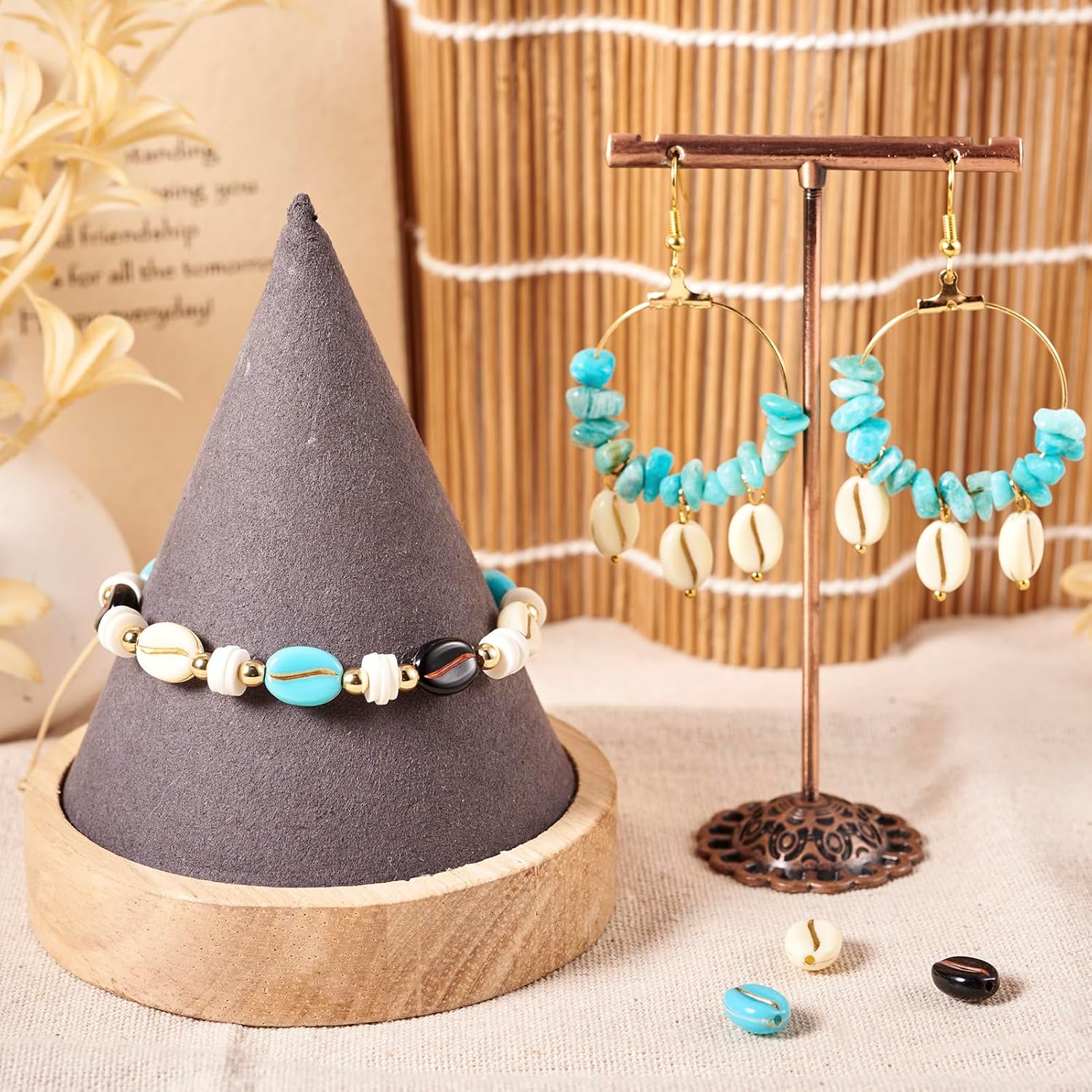 FASHEWELRY 330pcs Acrylic Coffee Bean Beads 3 Colors Cute Aesthetic Beads Faux Coffee Beans with Hole Small Loose Spacers for Bracelets Necklace Earrings Jewelry Making DIY Supplies - Image 6