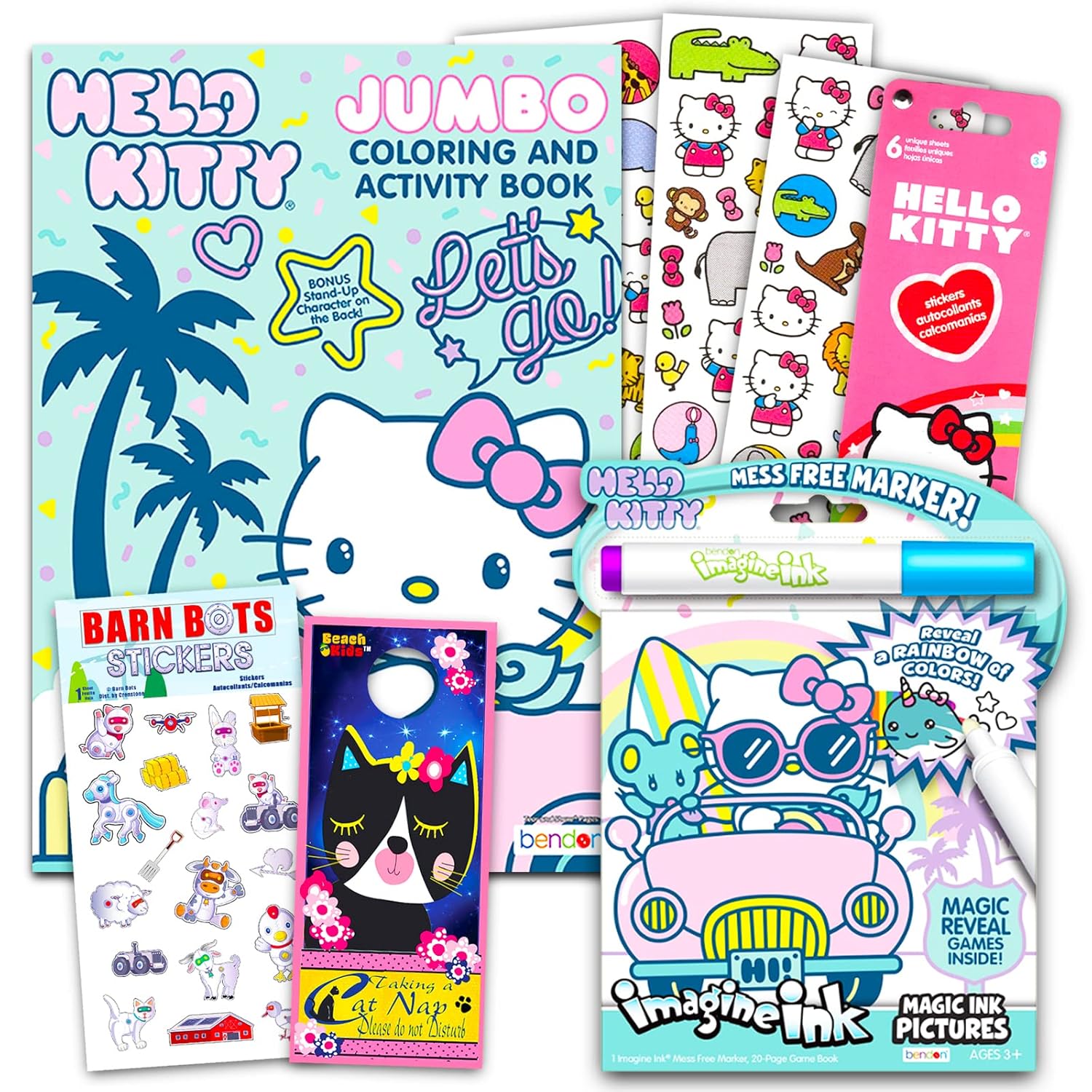 Hello Kitty Coloring Book for Kids, Girls - Bundle with 2 Hello Kitty ...