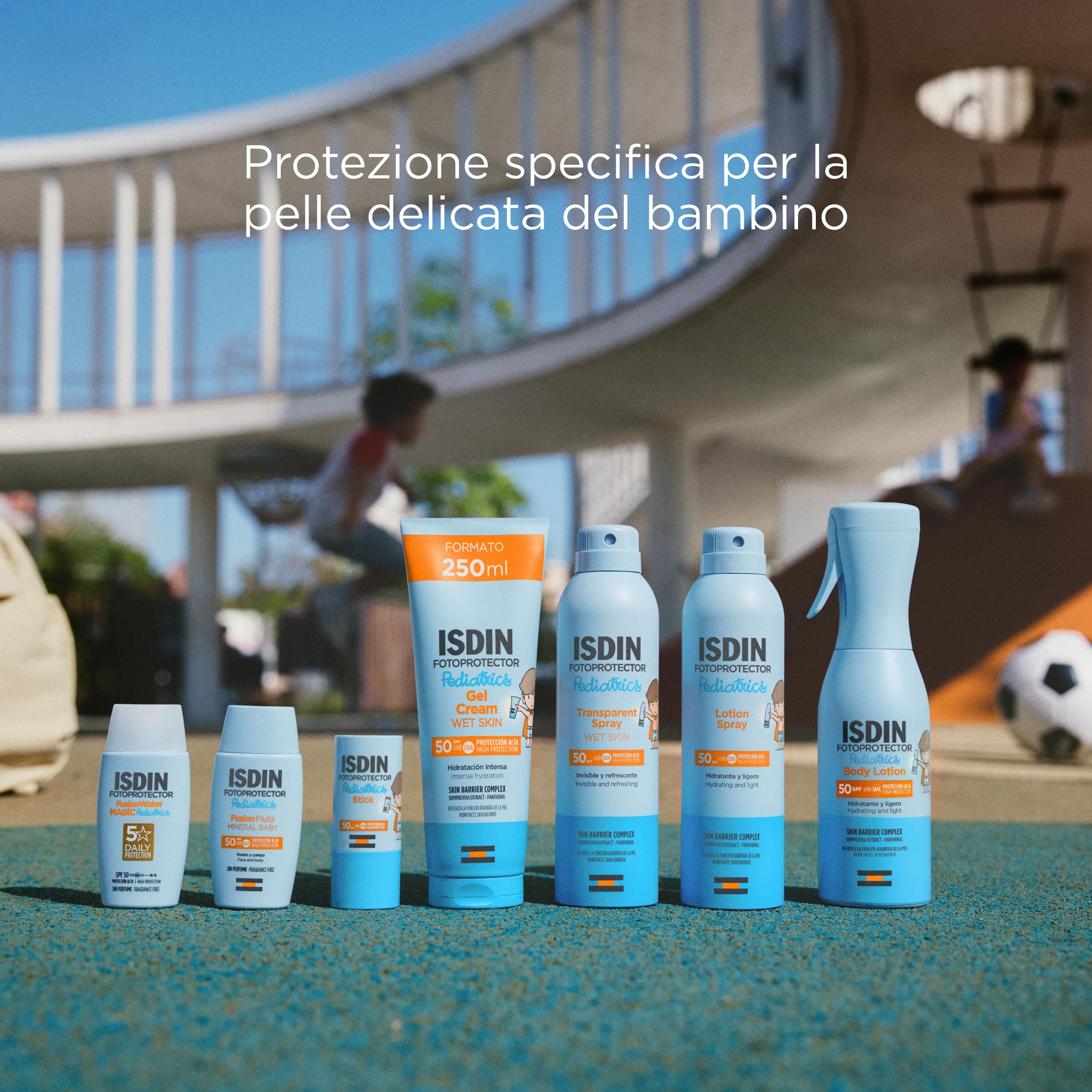 ISDIN Fotoprotector Body Lotion Pediatrics SPF 50, Protezione Solare per Bambini, Resistente all'Acqua, 50 ml