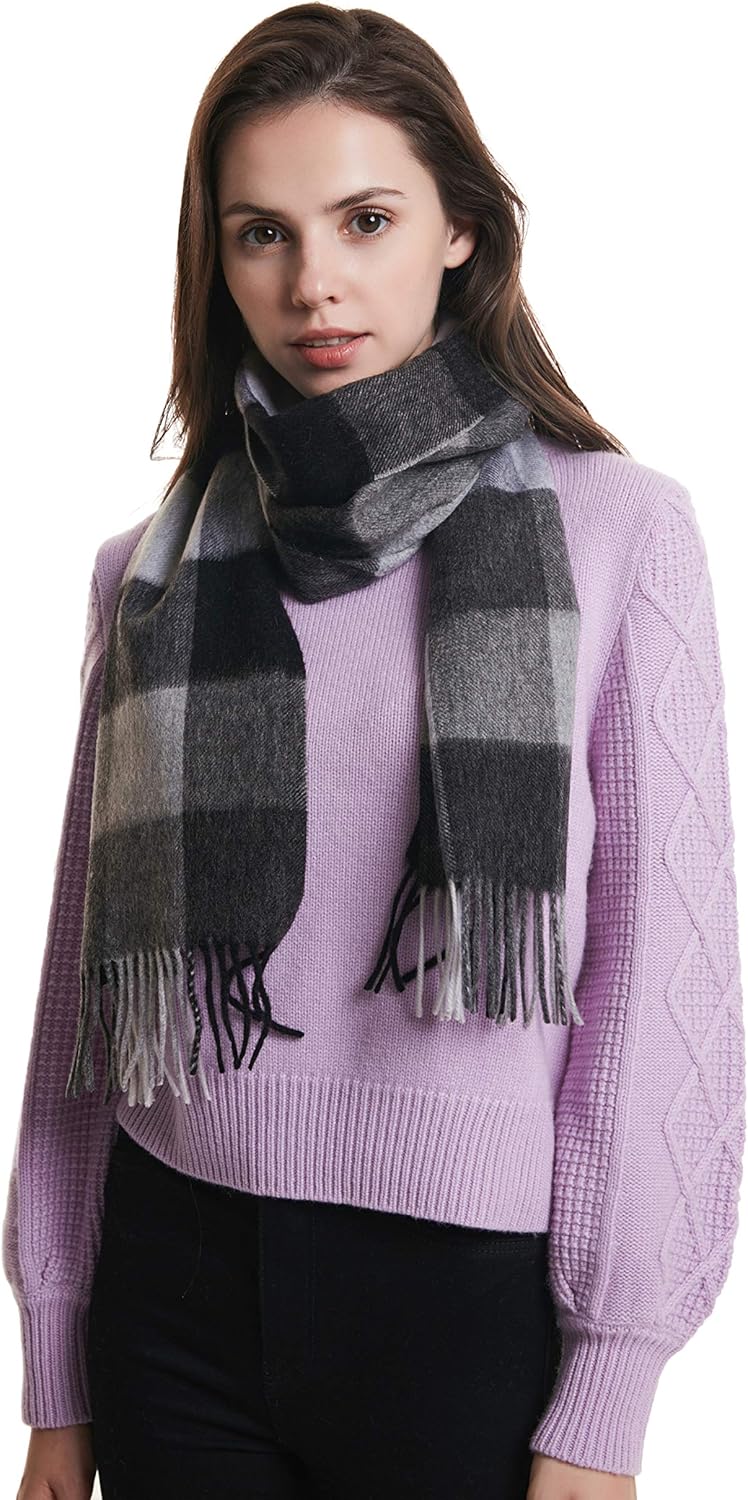 EURKEA Cashmere Wool Long 2024 Plaid Tartan Winter Scarf for Women, Warm & Soft & Cozy, Gift Ready - Image 2