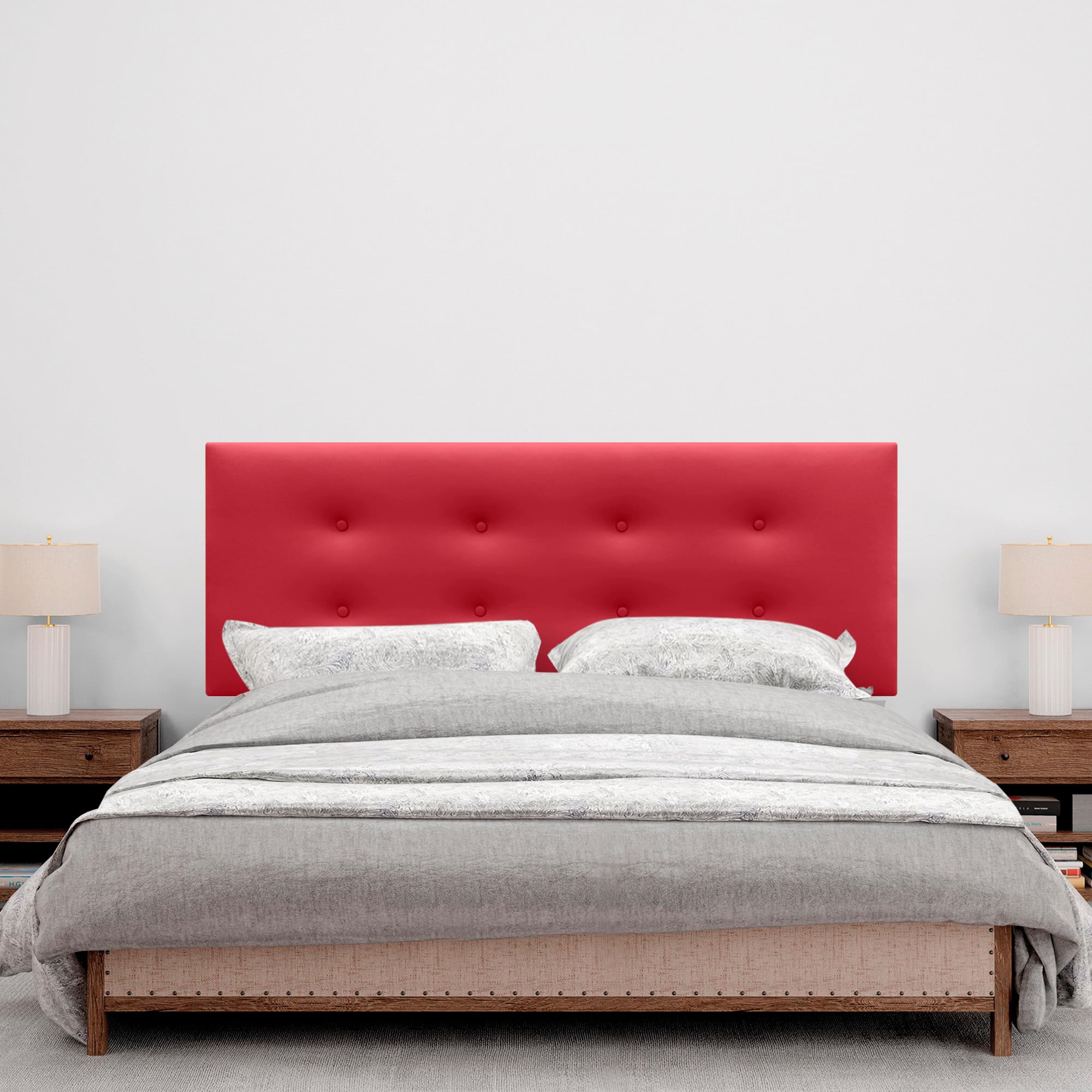 DHOME Testiera in de Similpelle Liscia 150x50cm Letti 150 - Argilla