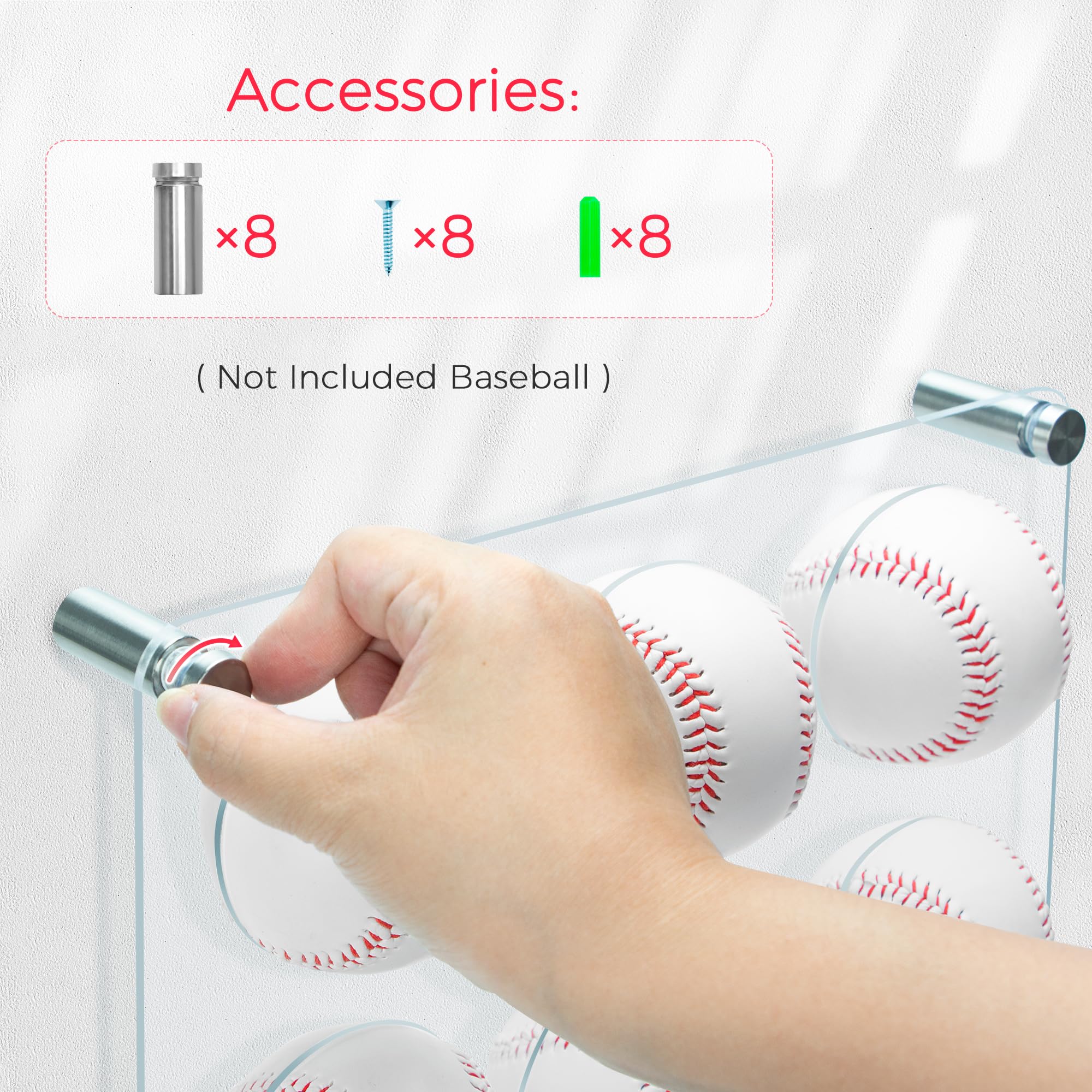Black Acrylic Base Baseball & Card Holder