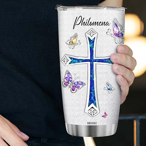 Vista 107 de BECHUSKY Vaso cristiano con versículo bíblico, regalos florales para mujeres, inspirador de fe, niña religiosa, mamá en cumpleaños, Pascua, Navidad