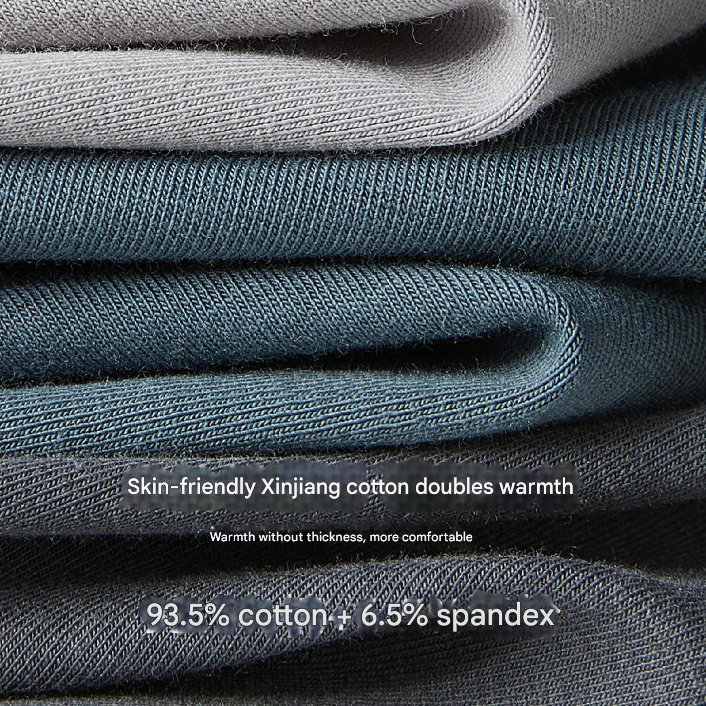 Ropa Termica Hombre Frio Xinjiang Cotton Men's Termal Sweater Traje De Algodón Traje De Algodón Sin Costura Pantalones De Otoño-Verde Oliva-180 2XL