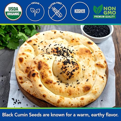 Miniatura 5 de Kevala Semillas de comino negro crudas orgánicas (Nigella Sativa) 1 libra