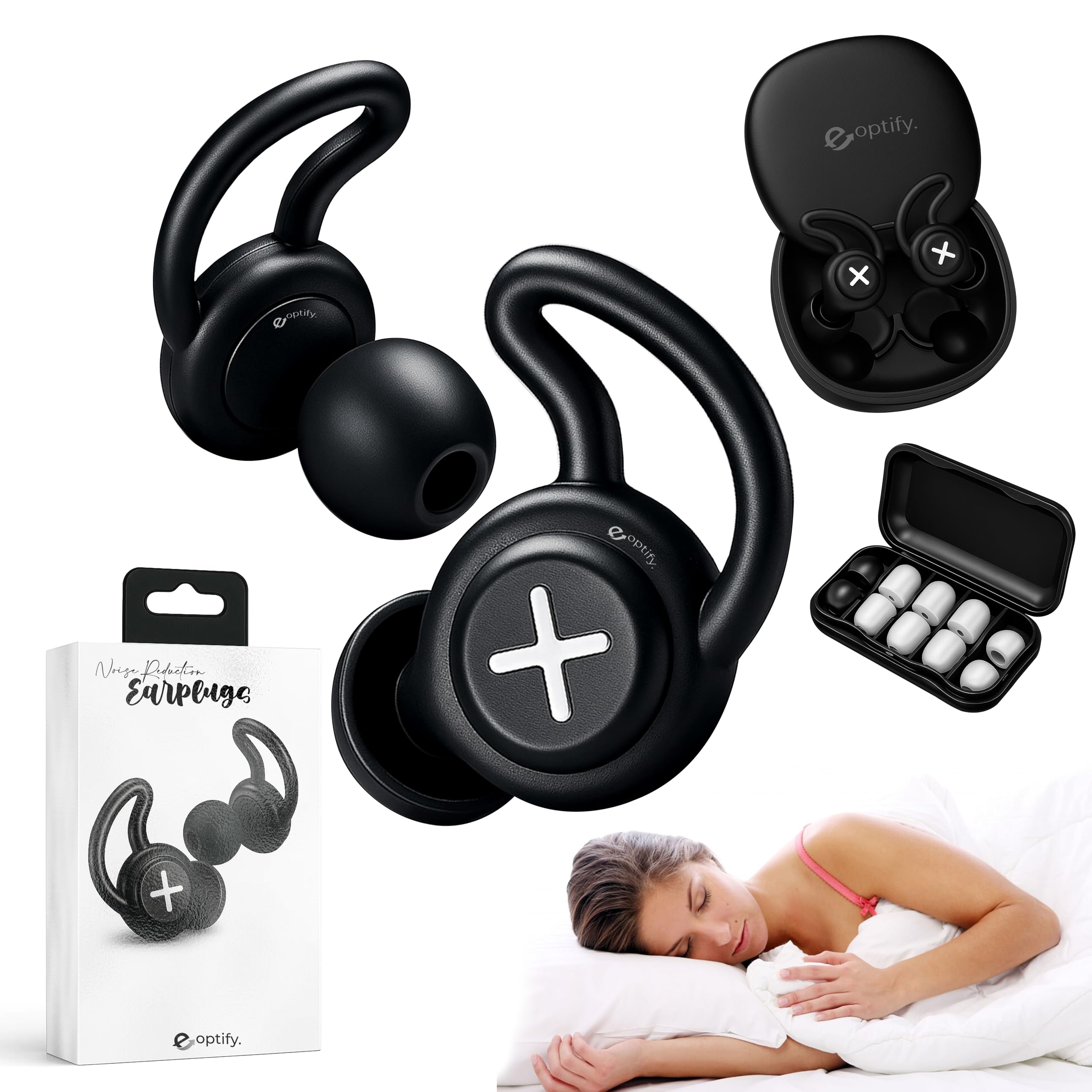 Noise Reduction Loop Earplug, Ear Plugs for Sleeping, sleeping Earbuds, Noise Cancelling Earplugs, Soft Foam Earplugs, Reusable Ear Plugs, Silicone Ear Plugs, Waterproof Adjustable Earbuds