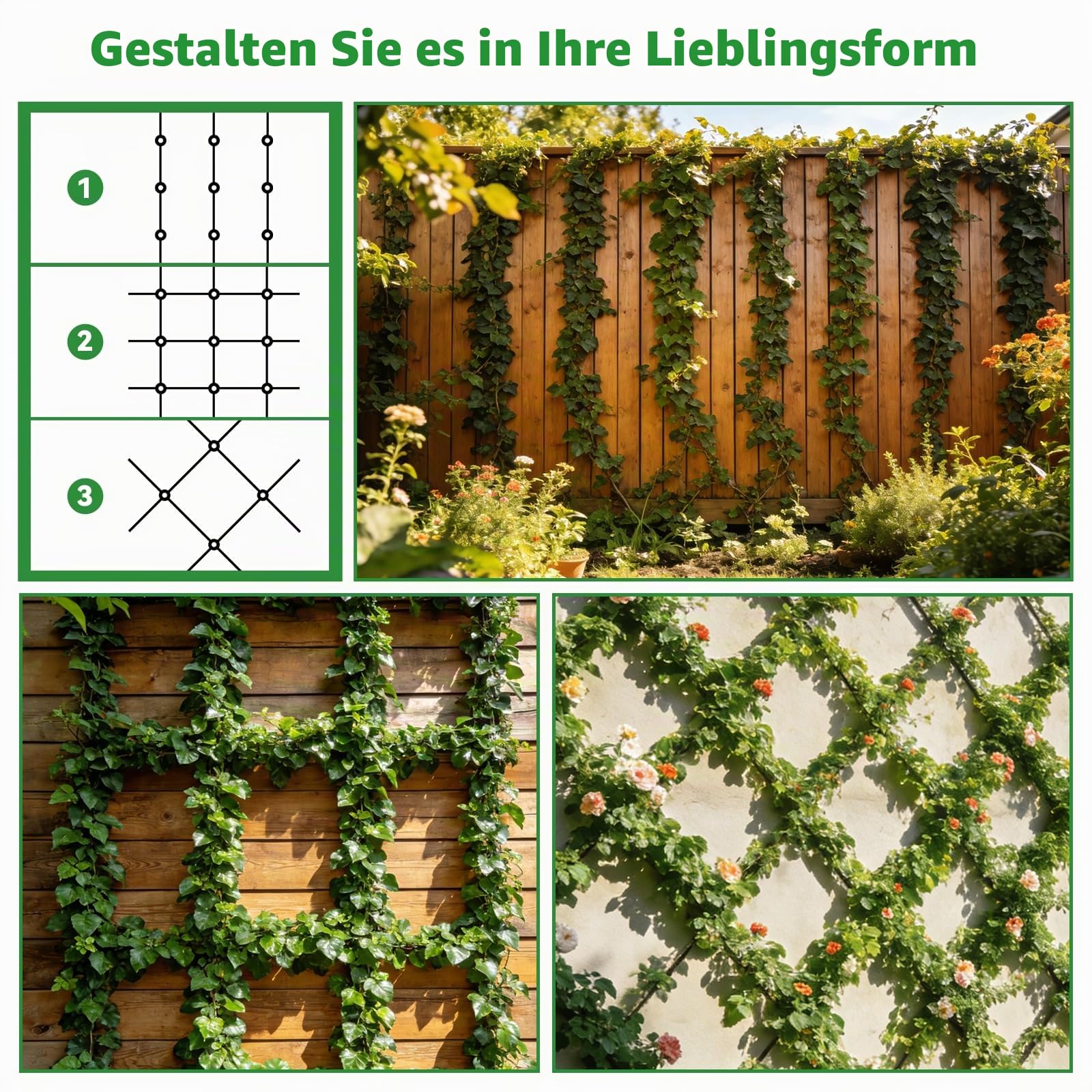 Kalolary 12 Stück T316 Draht Rankgitter et Garten Rankgitter Blumenwände