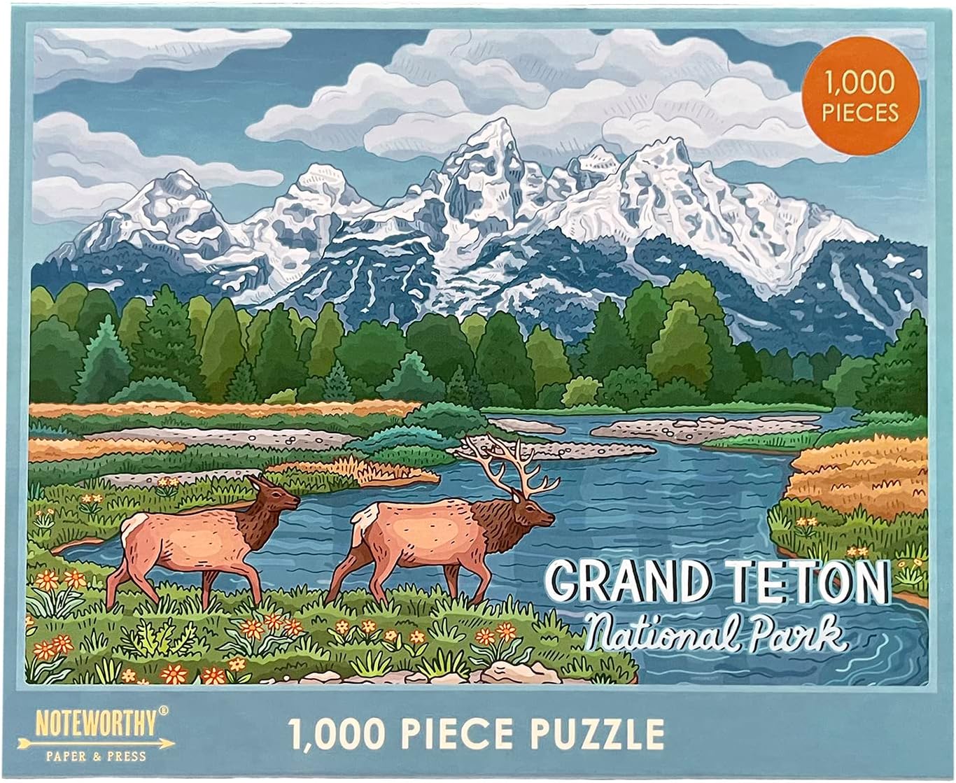 Grand Teton National Park Puzzle, 1,000 Piece Jigsaw Puzzle for Adults, Made in USA
