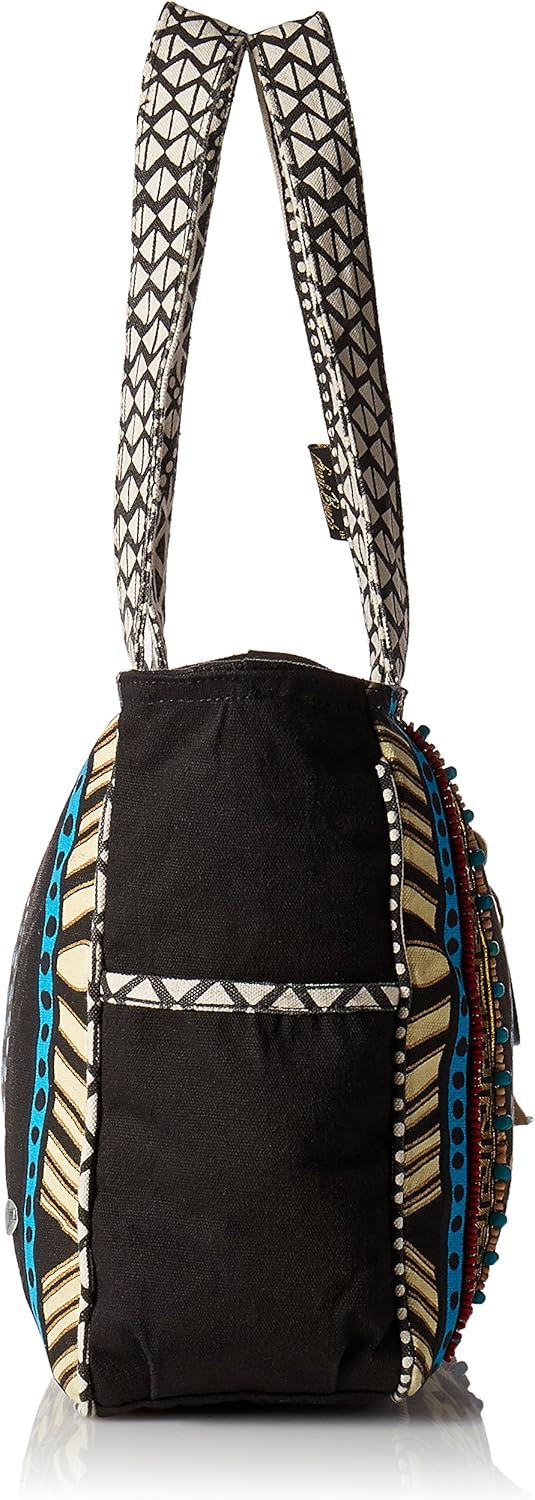 Laurel Burch Medium Tote Zipper Top 15.5"X4.5"X10"-Spotted Cats - Image 3