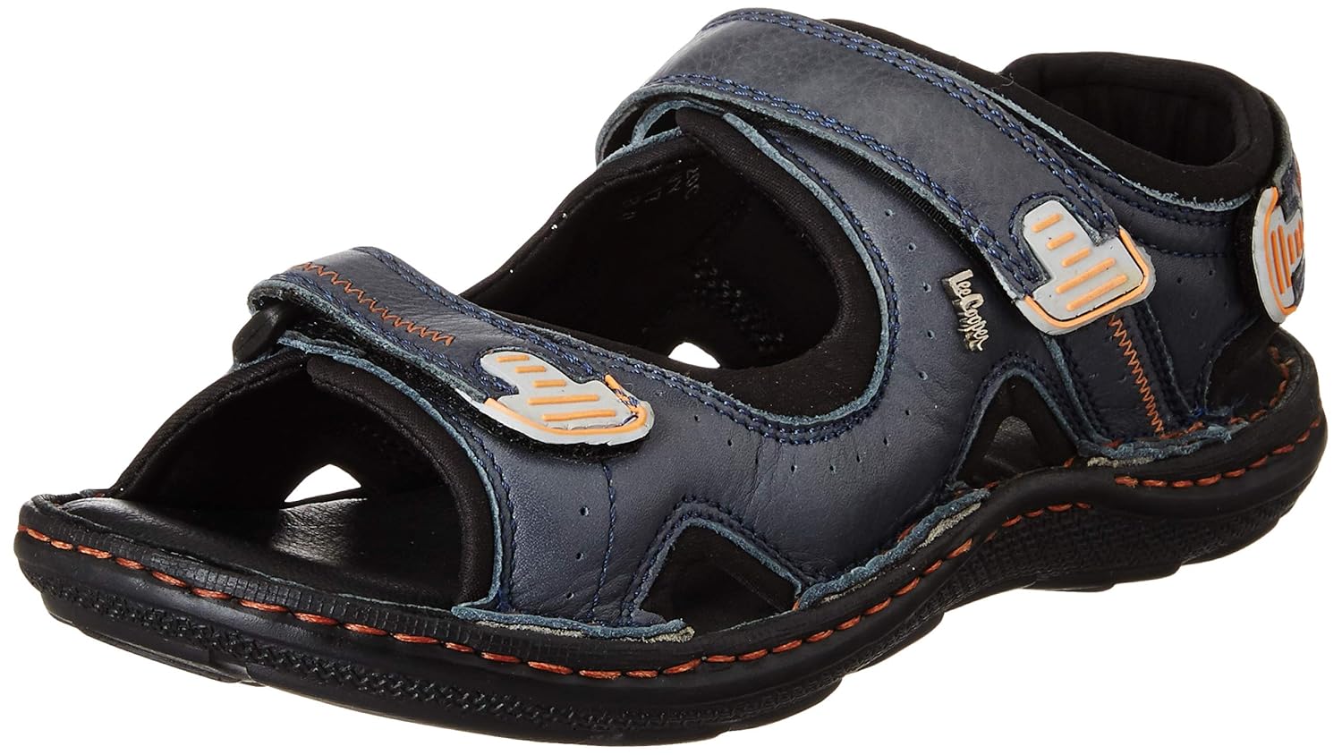 Lee Cooper Men Navy Leather Outdoor Sandals-8 UK (41 EU) (8.5 US ...