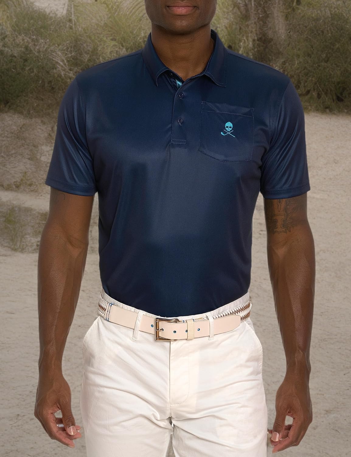 Robert Graham Men's Short Sleeve Knit Polo with Club Collar - Image 7