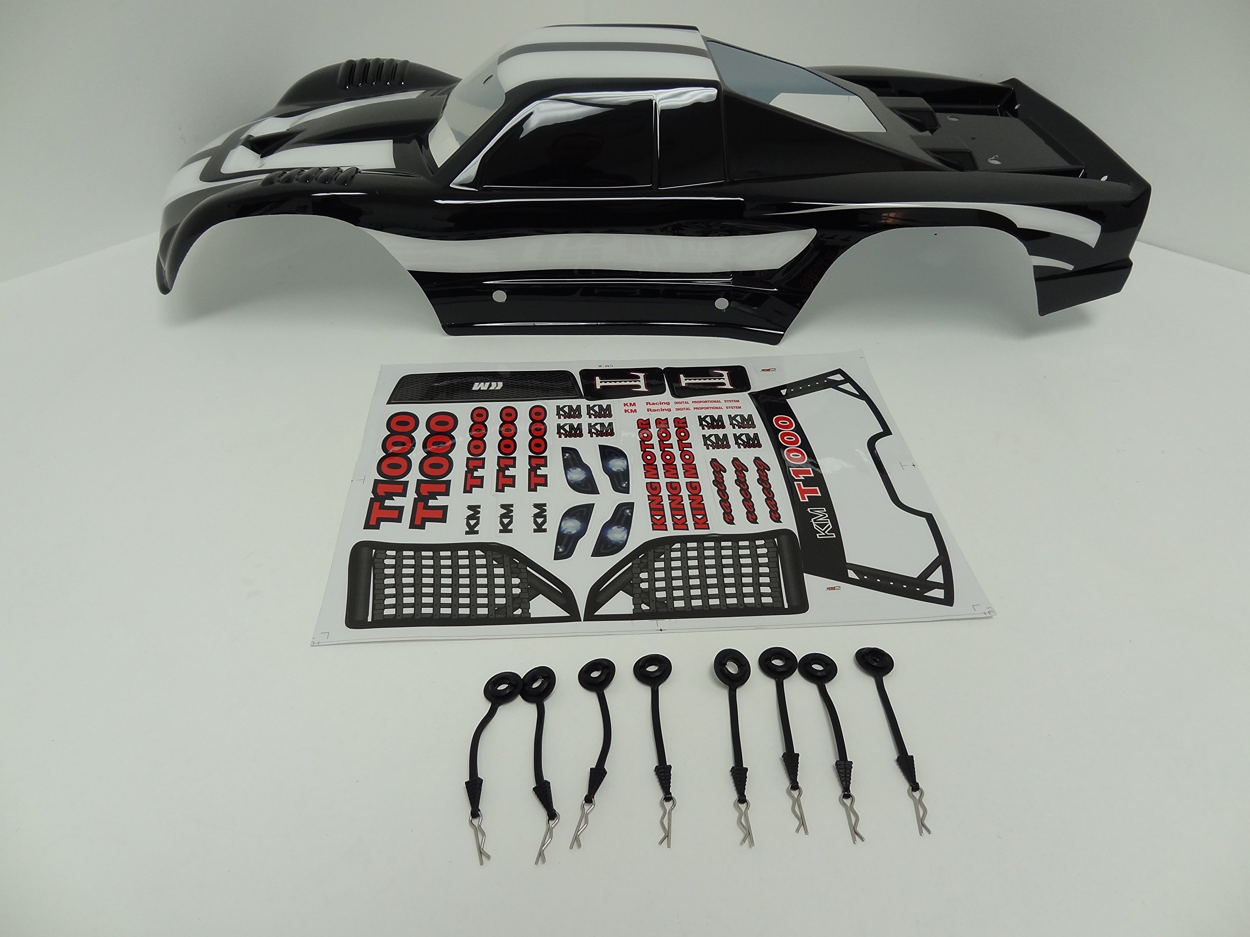 King Motor T1000 Painted Truck Body (black) Fits HPI Baja 5T, 5SC, Rovan Terminator & Short Course T