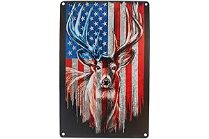 Hunting Metal Tin Sign Wall Man Cave Decor Poster, Deer Americana