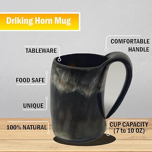 Miniatura 9 de Cuerno de buey vikingo para beber  Jarra  Taza  Taza  Taza para cerveza, aguamiel, vino, vaso de chupito, abridor de botellas  100% libre de fugas
