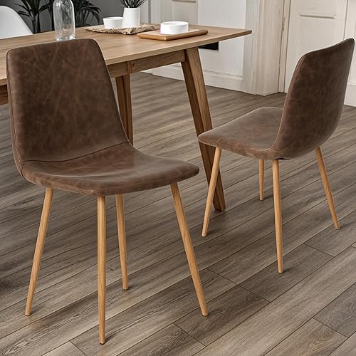 Miniatura 4 de CangLong - Silla de respaldo y asiento acojinado para silla, comedor.