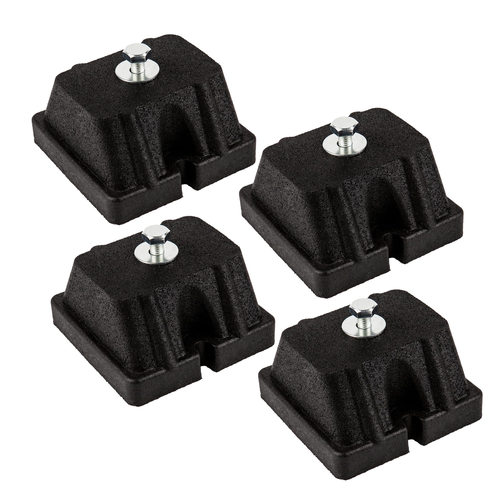 4 piedini antivibrazione in gomma per unità esterne, 9000-60000 BTU, portata 400 kg, 120 mm x 120 mm x 67 mm, isolamento acustico e assorbimento degli urti per climatizzatori, pompe di calore