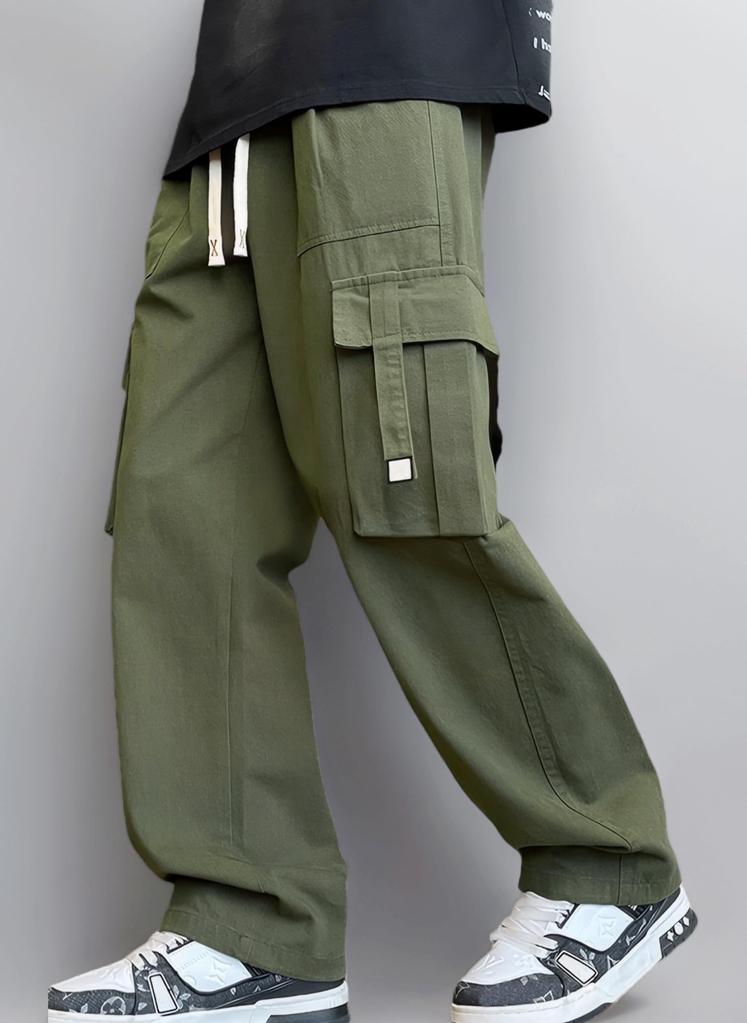 Boys Cargo Pants Kids Y2K Hip Hop Streetwear Joggers Cotton Trousers Baggy Trousers Loose Sweatpants 7-16 Years
