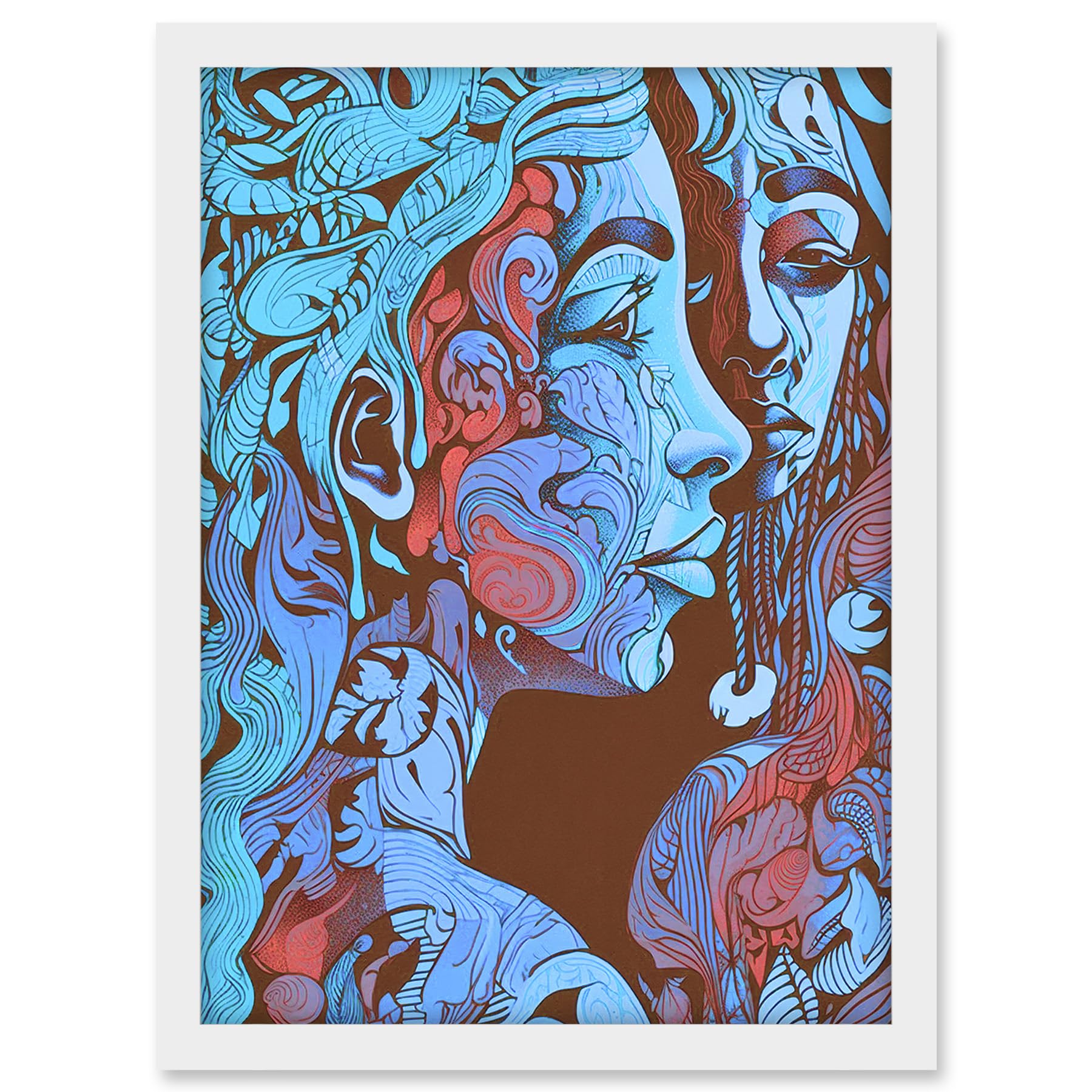 Artery8 I am My Mother Modern Folk Art Illustration Artwork Framed A3 Wall Art Print