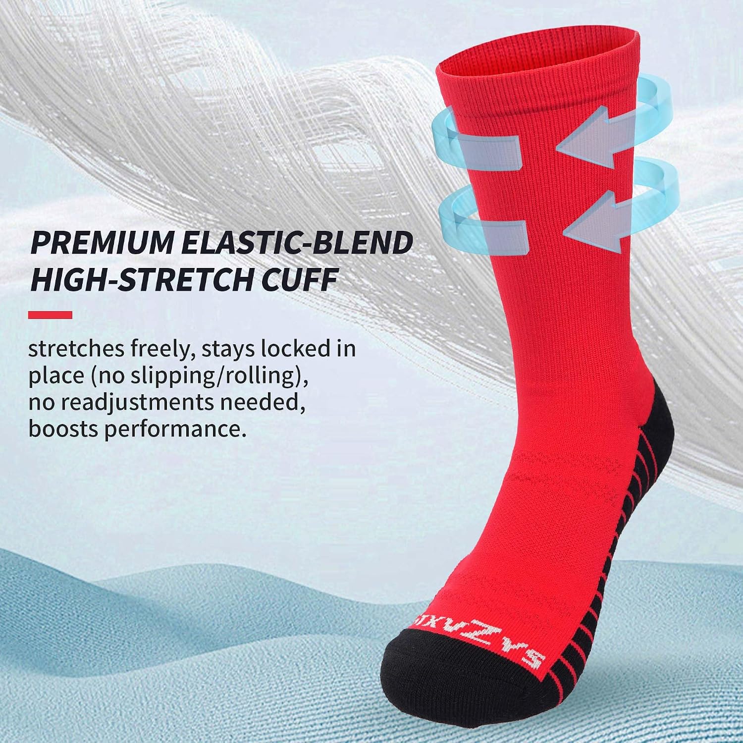 Compression Socks for Men & Women, Cushioned Athletic Crew Socks Comfortable & breathable 3pk