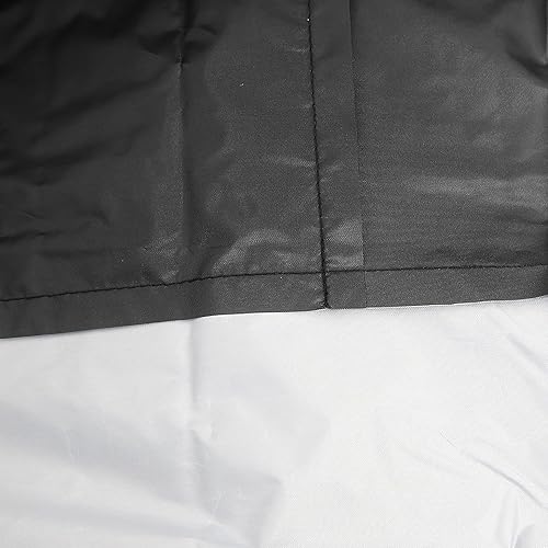 Miniatura 5 de uxcell L 180T - Protector de polvo de lluvia para scooter negro + plateado cubierta de motocicleta de 86 pulgadas para Yamaha