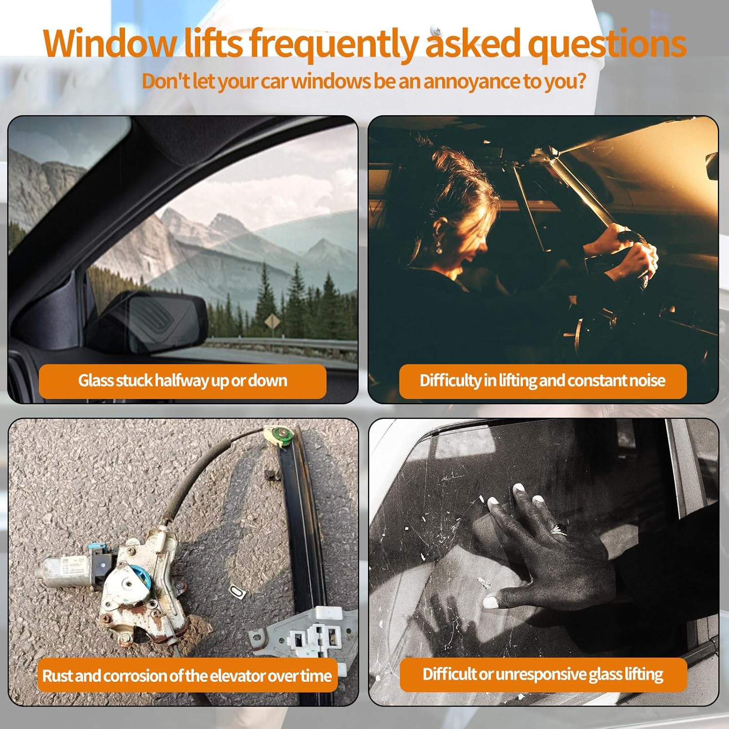 MR573877 751-986 Replacement Front Driver Side Power Window Regulator with Motor Assembly for Mitsubishi Outlander 2003-2006