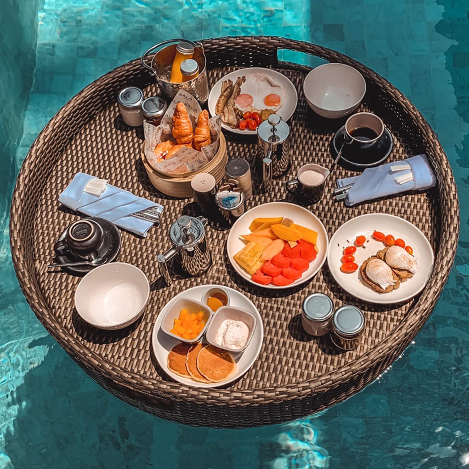 Bandeja Flotante, flotadores de Piscina para Adultos, Bandeja Flotante para Piscinas Que sirven Bebidas, Brunch, Comida en el Agua, Varios e