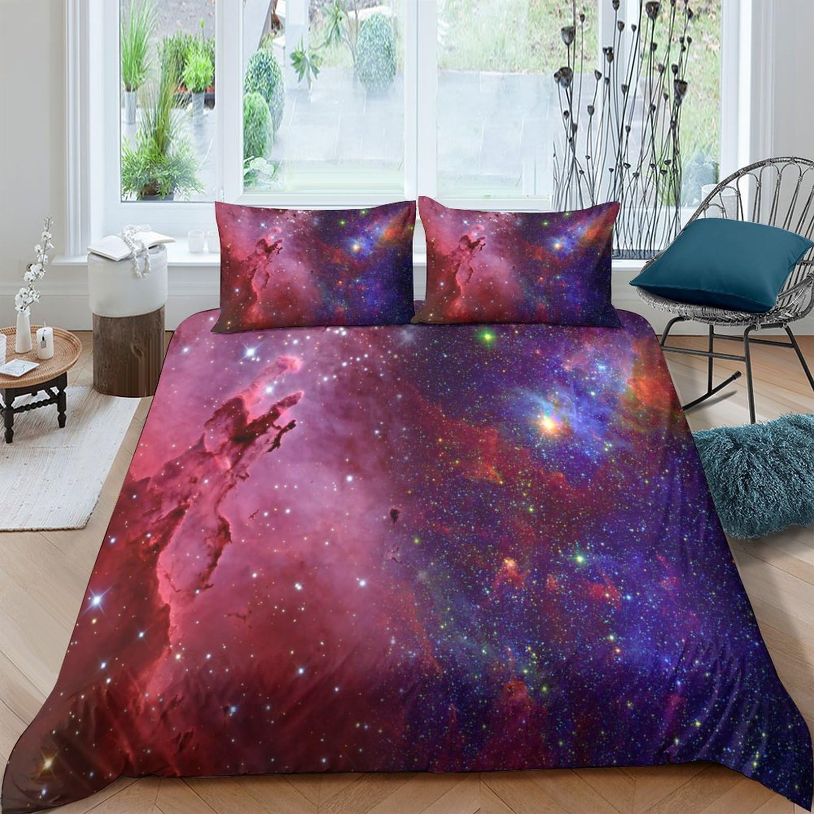 Housse de couette Univers 3D : le cadeau idéal sur le thème de l'espace pour chambre double