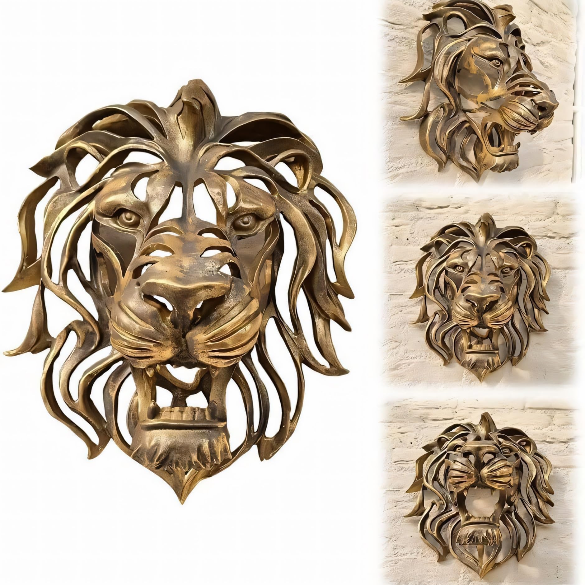 Décoration murale suspendue de lion pour habiller un mur nu