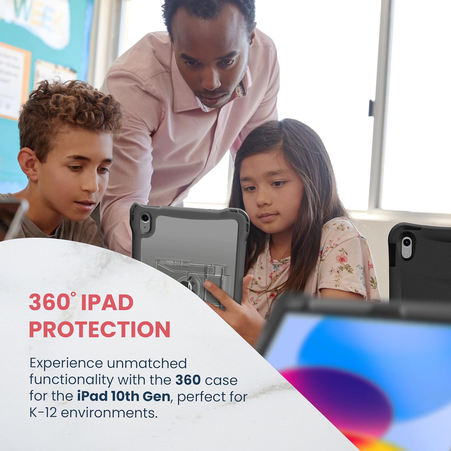 Brenthaven 360 Rugged iPad Case Fits ONLY Apple 11th Gen A16 & 10th Gen 2022 Drop Tested Cover - Gray