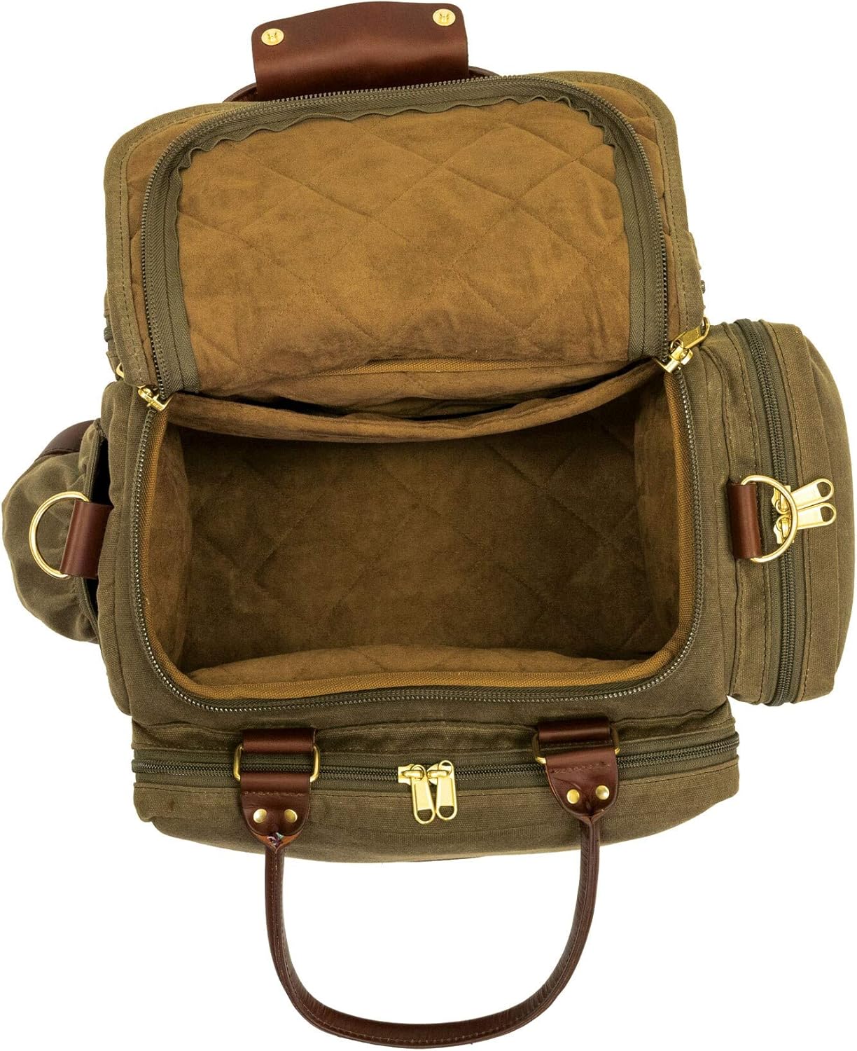MidwayUSA Waxed Canvas Pistol Range Bag Olive Brown