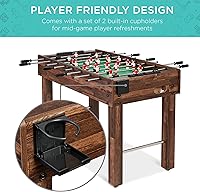 Vista 13 de Best Choice Products Mesa de futbolín de 48 pulgadas de tamaño competitivo para el hogar, sala de juegos con 2 bolas, 2 portavasos
