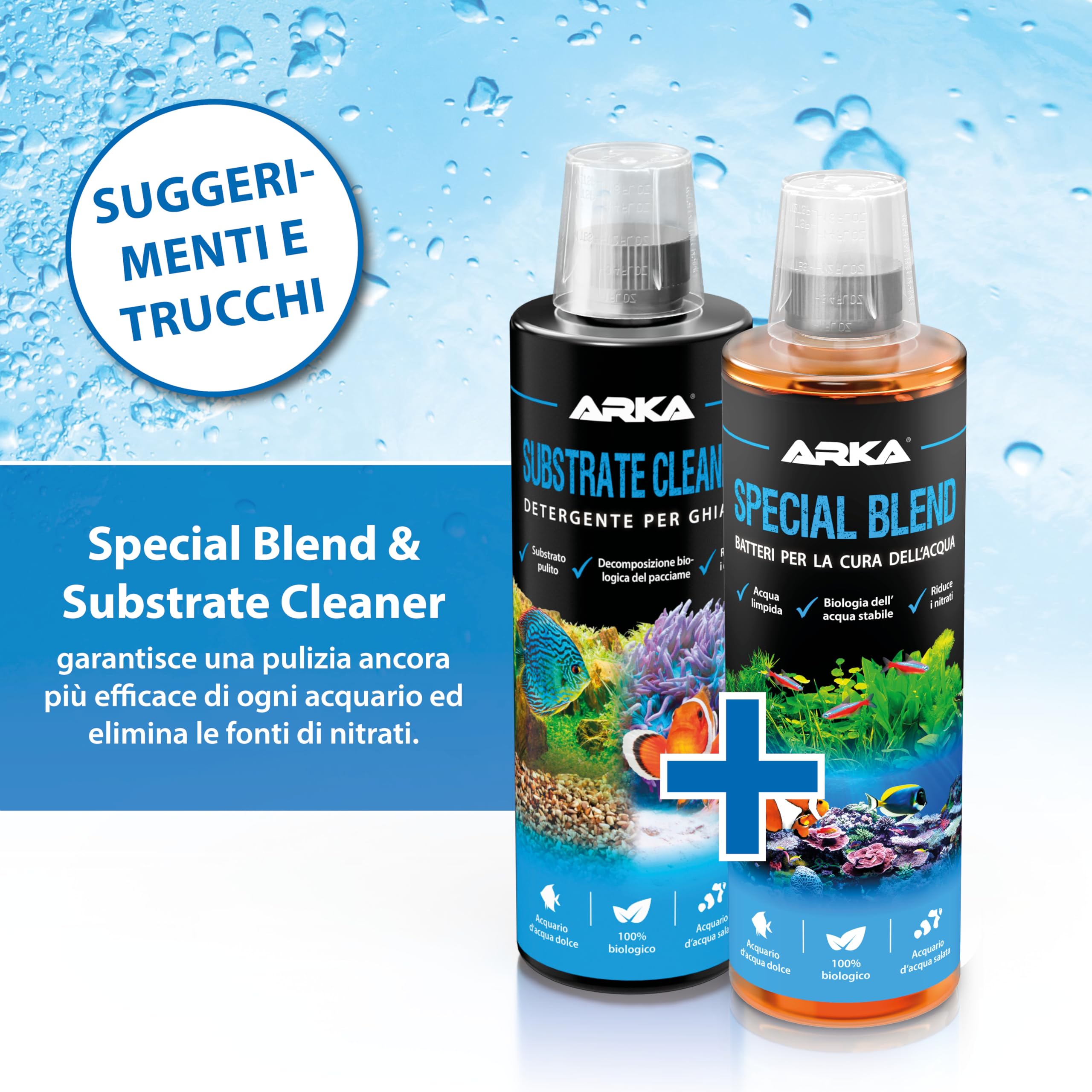 Pulitore fondo acquario 236 ml – MICROBE-LIFT Substrate Cleaner – pulizia biologica con batteri attivi – rimuove fanghi e detriti – per vasche medie – senza sifone né cambi filtro – ARKA