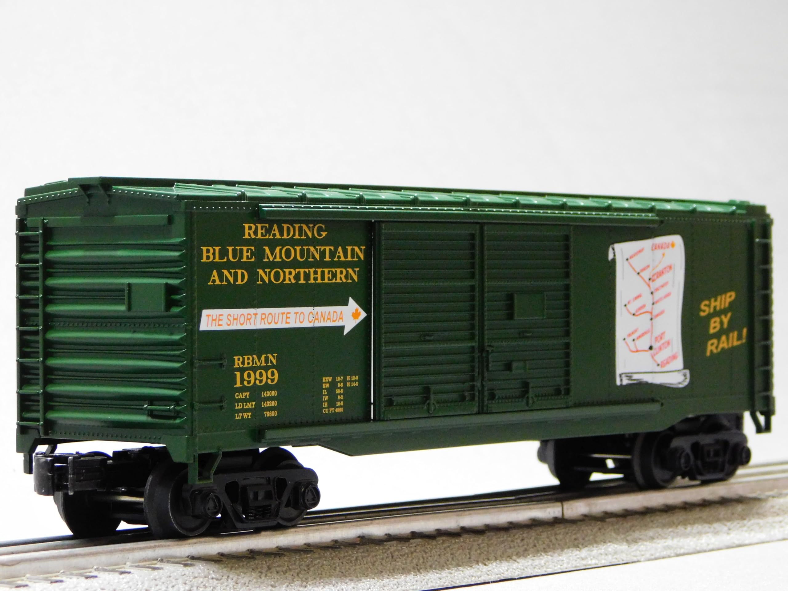 MTH RAILKING Reading Blue Mountain & Northern 40' Double Door Box CAR 30-71228