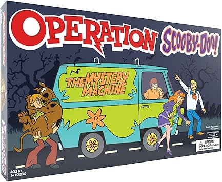 Operation Scooby-Doo! Board Game, Classic Electronic Remove The Objects or Get The Buzzer Game, Featuring The Mystery Machine, Ages 6+, Players 1+