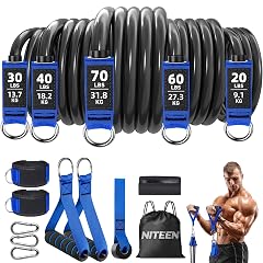 Heavy Resistance Bands for Working Out NITEEN Resistance Bands with Handles Weight Exercise Bands for Men Women Workout