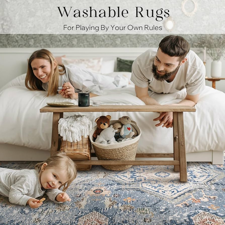 Amazon.com: Phantoscope Washable Area Rug 9'x12' Non-Slip, Vintage