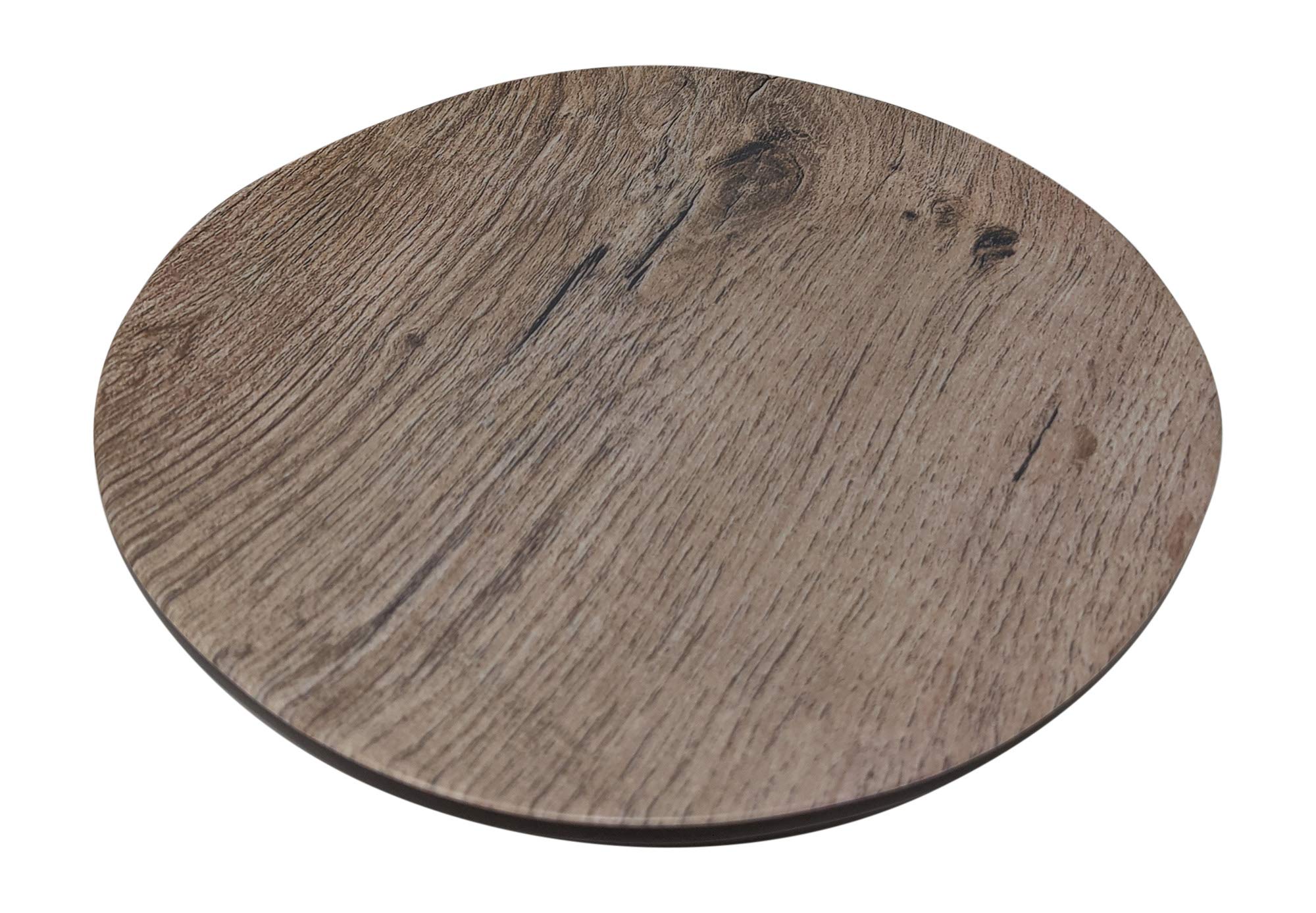 Juego de vajilla rústica de melamina de 12 piezas de plástico pesado, grano de madera 3