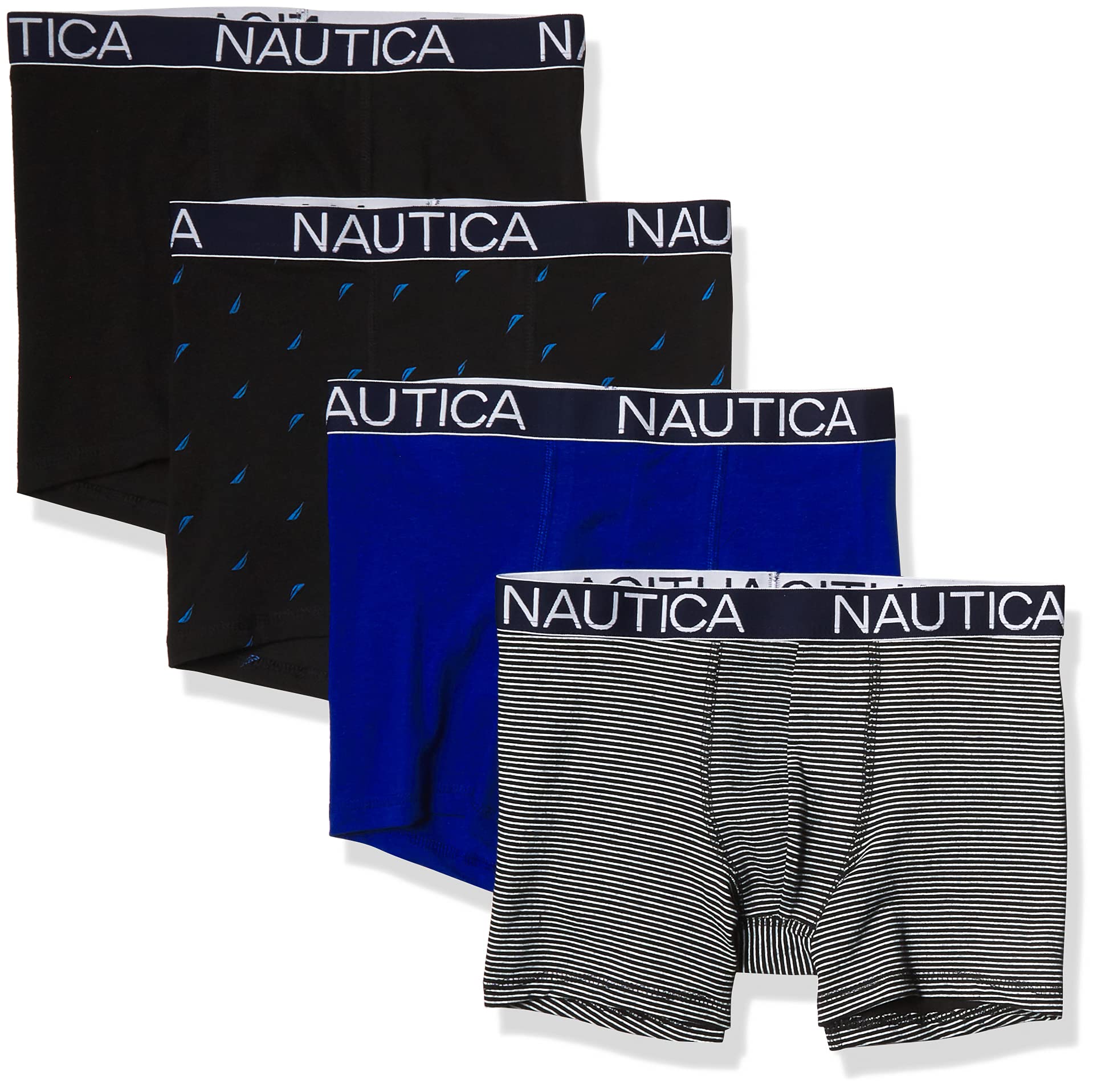 Nautica Mens Cotton Stretch 4 Pack Boxer BriefsBoxer Briefs