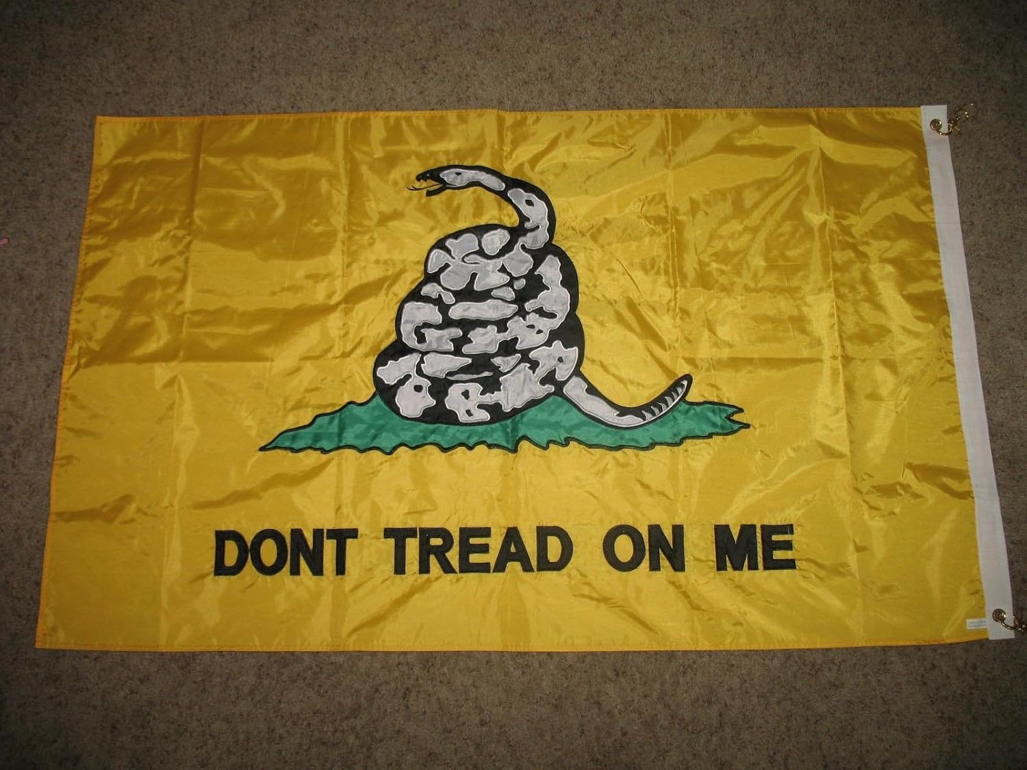 3X5 Embroidered Tea Party Dont Tread On Me Double Sided 2Ply Nylon Flag