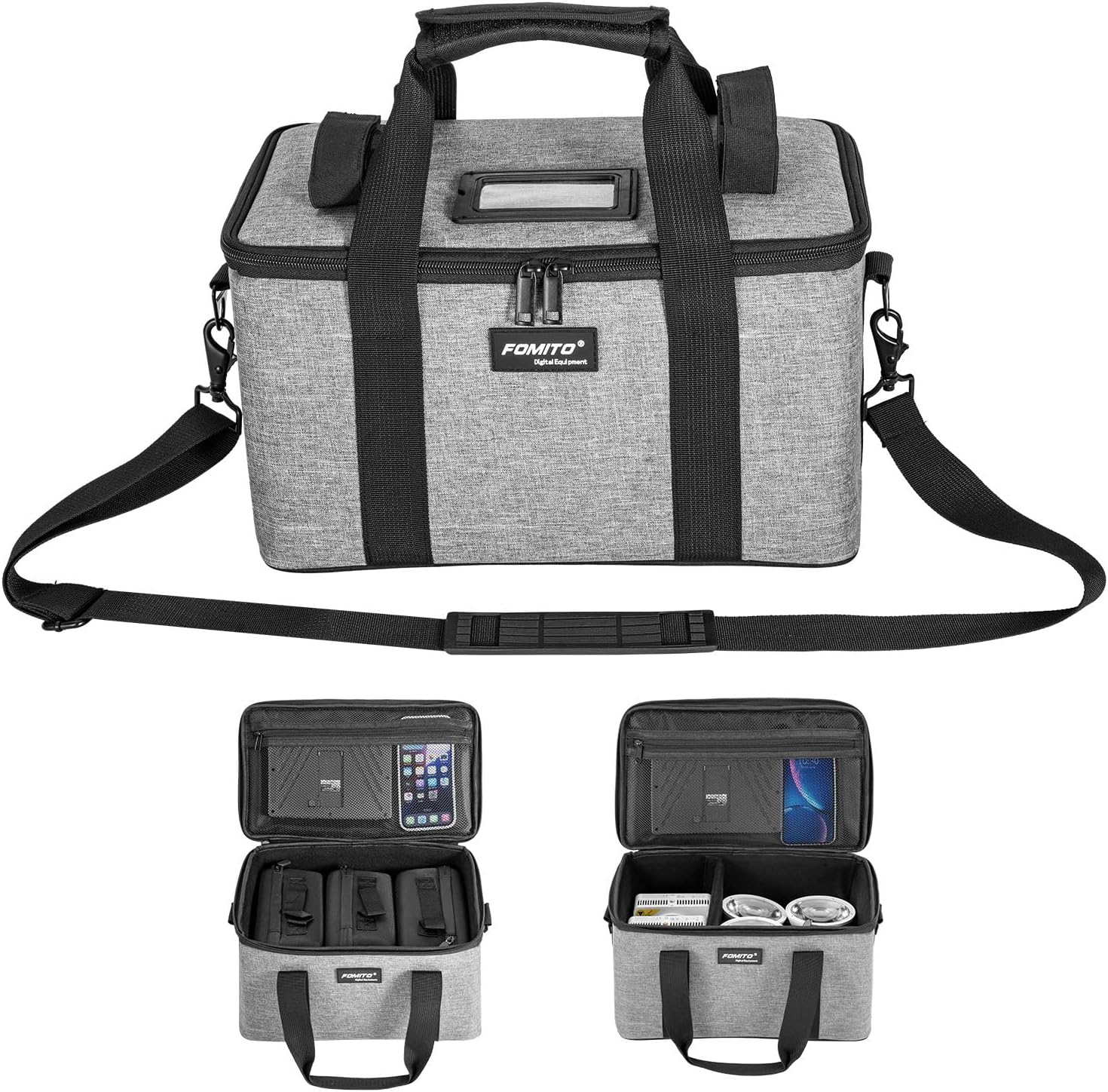 FOMITO Light Carry Bag Camera Case AB-20B Folding Case๏ผ35x21x20cm, for Aputure Amaran 100D/S 100X/S 200D/S 200X/S LED Light.