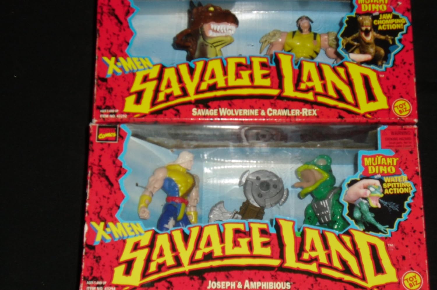 Two (2) XMEN SAVAGE LAND FIGURE SETS 1 Savage Wolverine