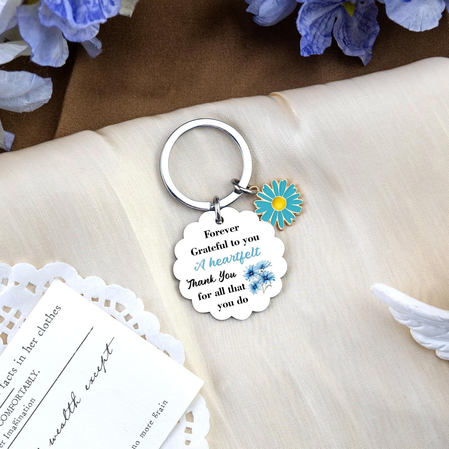 Appreciation Gifts for Coworkers Thank You Gifts Keychian Appreciation Gifts for Womens Thank You Gift for Women Friend Family Teacher Coworkers Birthday Christmas Thank You Gift Baskets Keyring - Image 4