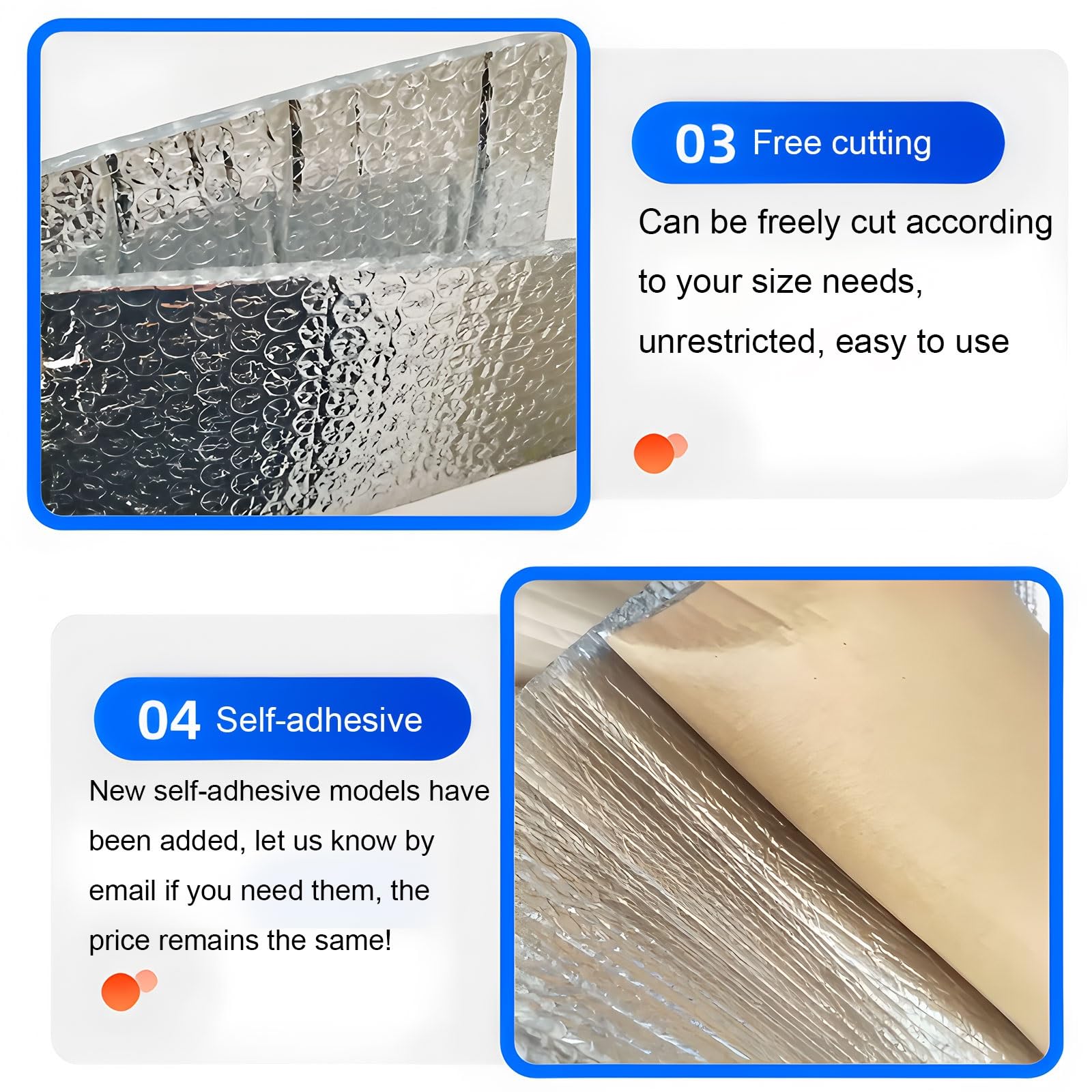 Pannelli Isolanti Termici per Interni 0.6 x 10m, Foglio Isolante Termico, Rivestimento in Alluminio Laminato, Pannelli Termoriflettenti per Termosifoni, Pannello Termoriflettente per Termosifoni(0.6x1