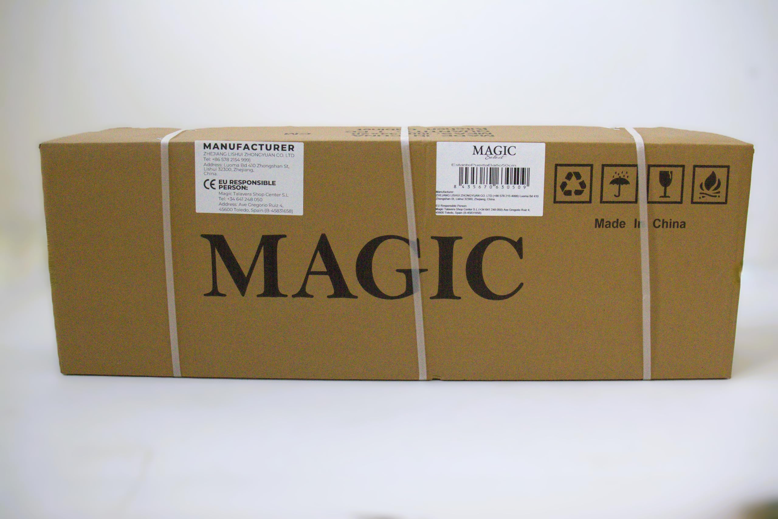 MAGIC SELECT Estantería sobre Inodoro con Puertas Abatibles | Estante de WC Organizador Multiusos | Estantería de Almacenamiento de Baño | Ahorra Espacio con 3 Niveles | Patas Ajustables en Altura.