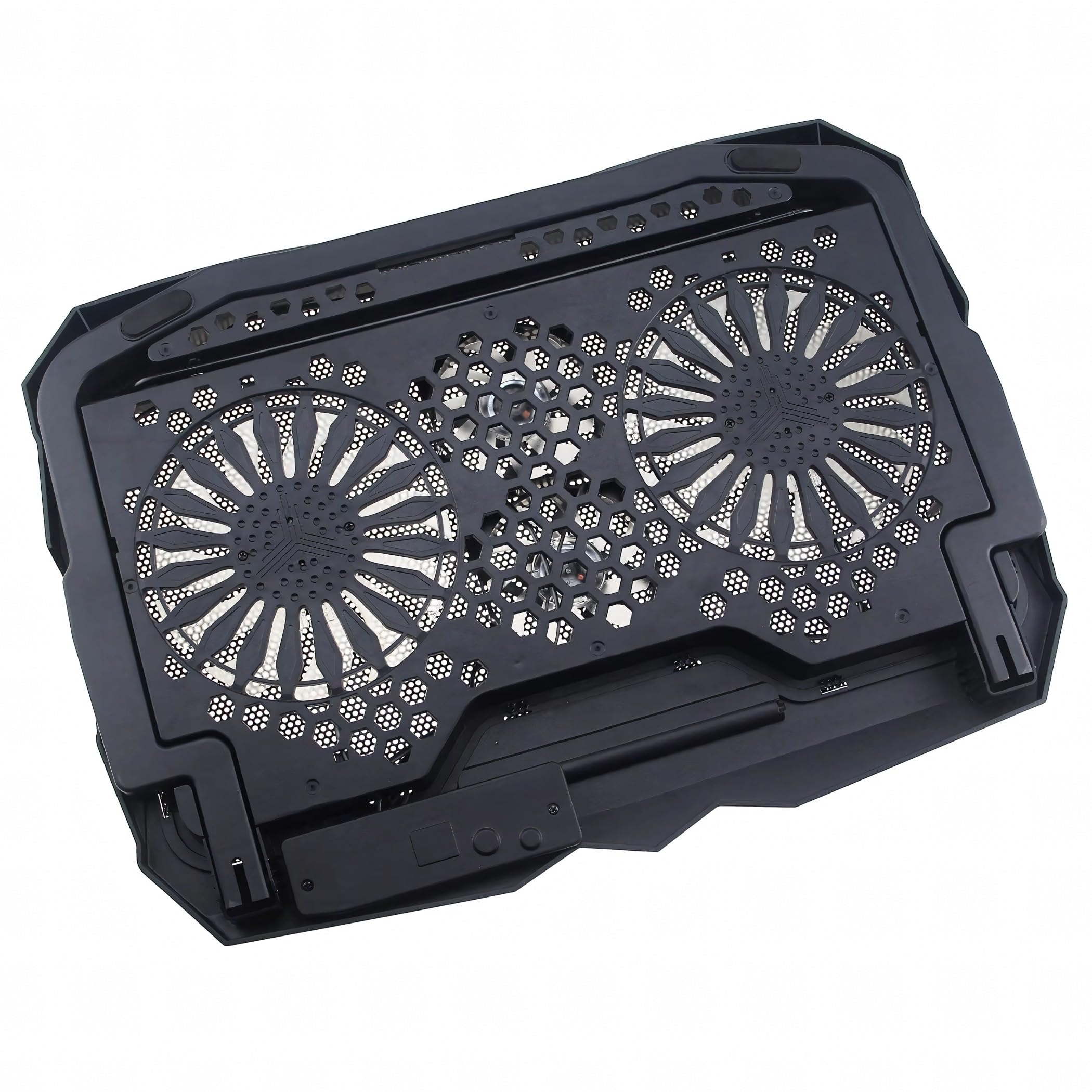 Retoo Raffreddatore per laptop con 2 porte USB 2.0 e 1,75 W, 4 ventole di raffreddamento per computer portatile con retroilluminazione a colori blu, per PC Notebook PS4, potenziometro integrato e
