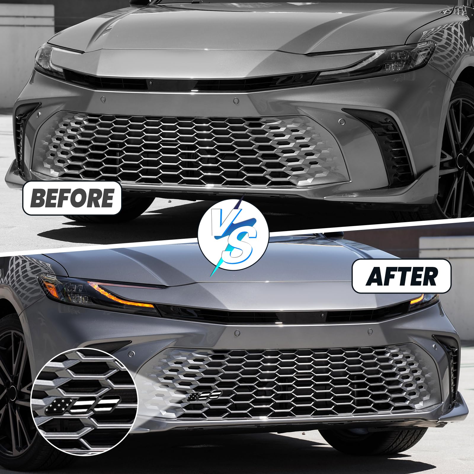 Amazon | TRDグリル装飾バッジ、3色アップグレードフロントグリル