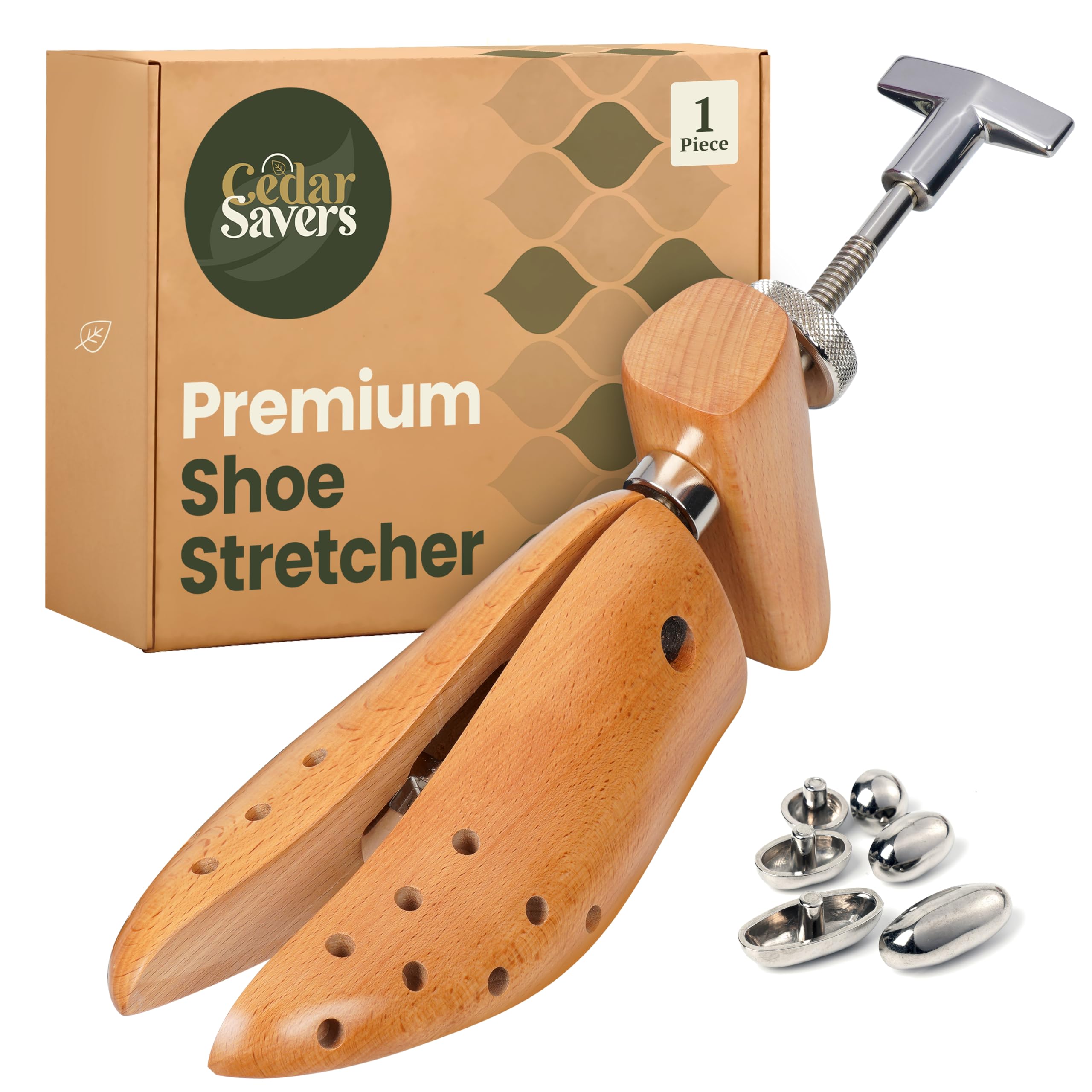 CedarSavers Professional Shoe Stretcher 2-Way Wooden Stretcher for Men & Women, Shoe Expander, Length & Width Shoe Widener