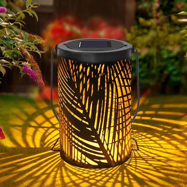 Solar Lantern Light Outdoor Hanging Garden Lights Waterproof Metal Solar Power Decoration for Porch Garden, Yard, Tabletop, Patio, Lawn