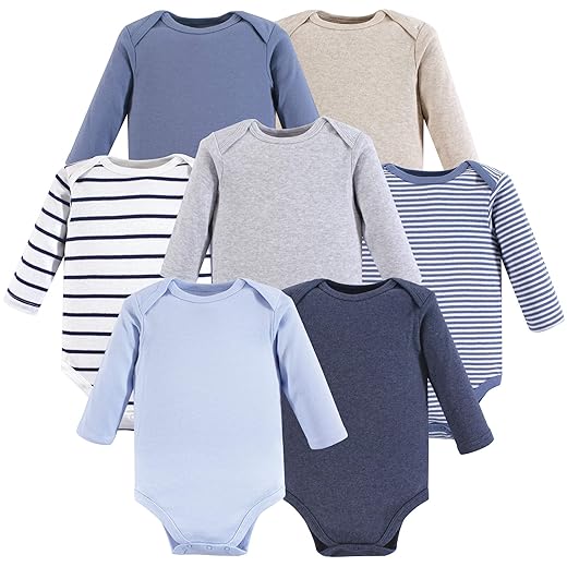 Hudson Baby Unisex Baby Long Sleeve Cotton Bodysuits