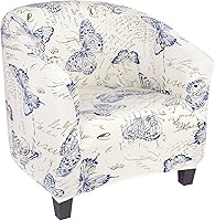 Vista 23 de SearchI Funda Elástica para Silla de Club, Fundas Extensibles para Silla Tipo Barril, Fundas Impresas para Silla Tub, Fundas de Spandex para Sillón